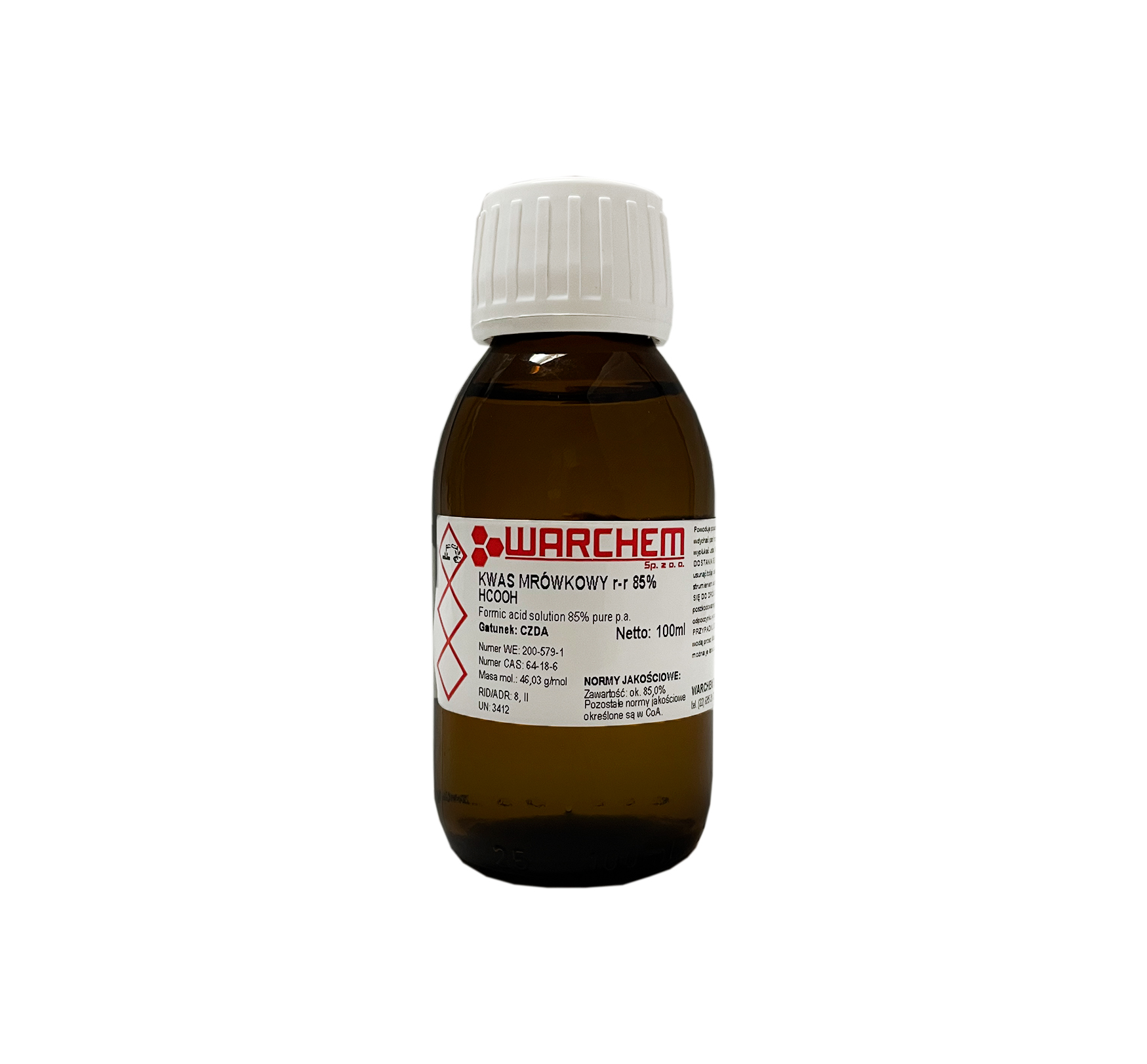 

Kwas Mrówkowy 85% Czda 100ml