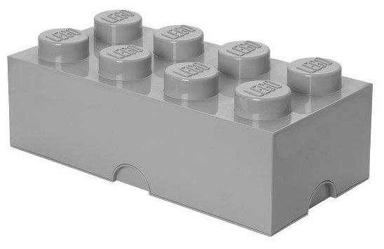 Lego pojemnik klocek ósemka szary jasny
