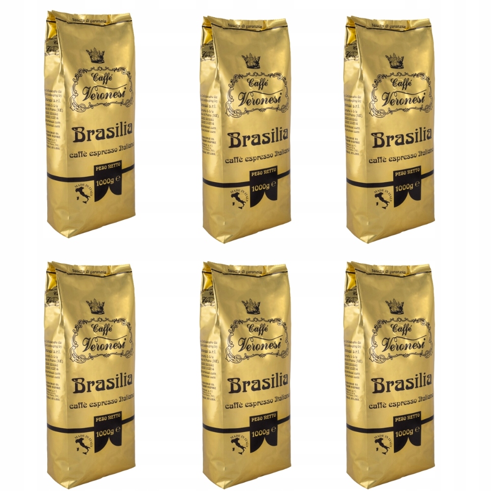 Levně Káva zrnková italská Veronesi Brasilia káva sada 6 kg