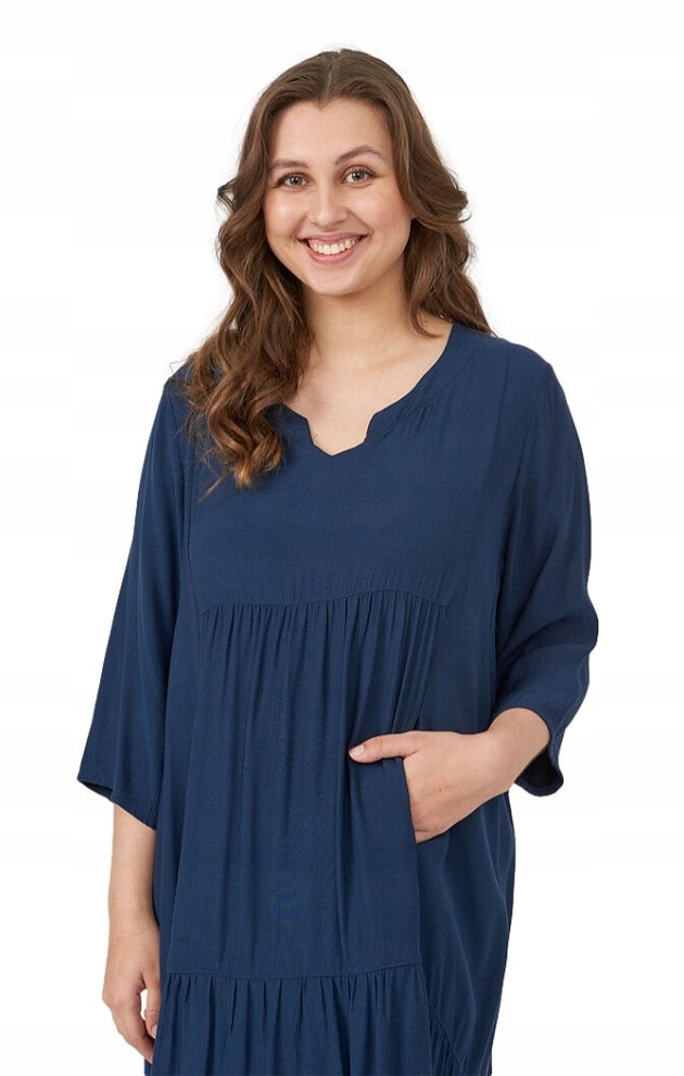 Elegantní Modrá Volná Šaty Pont Neuf V190 38