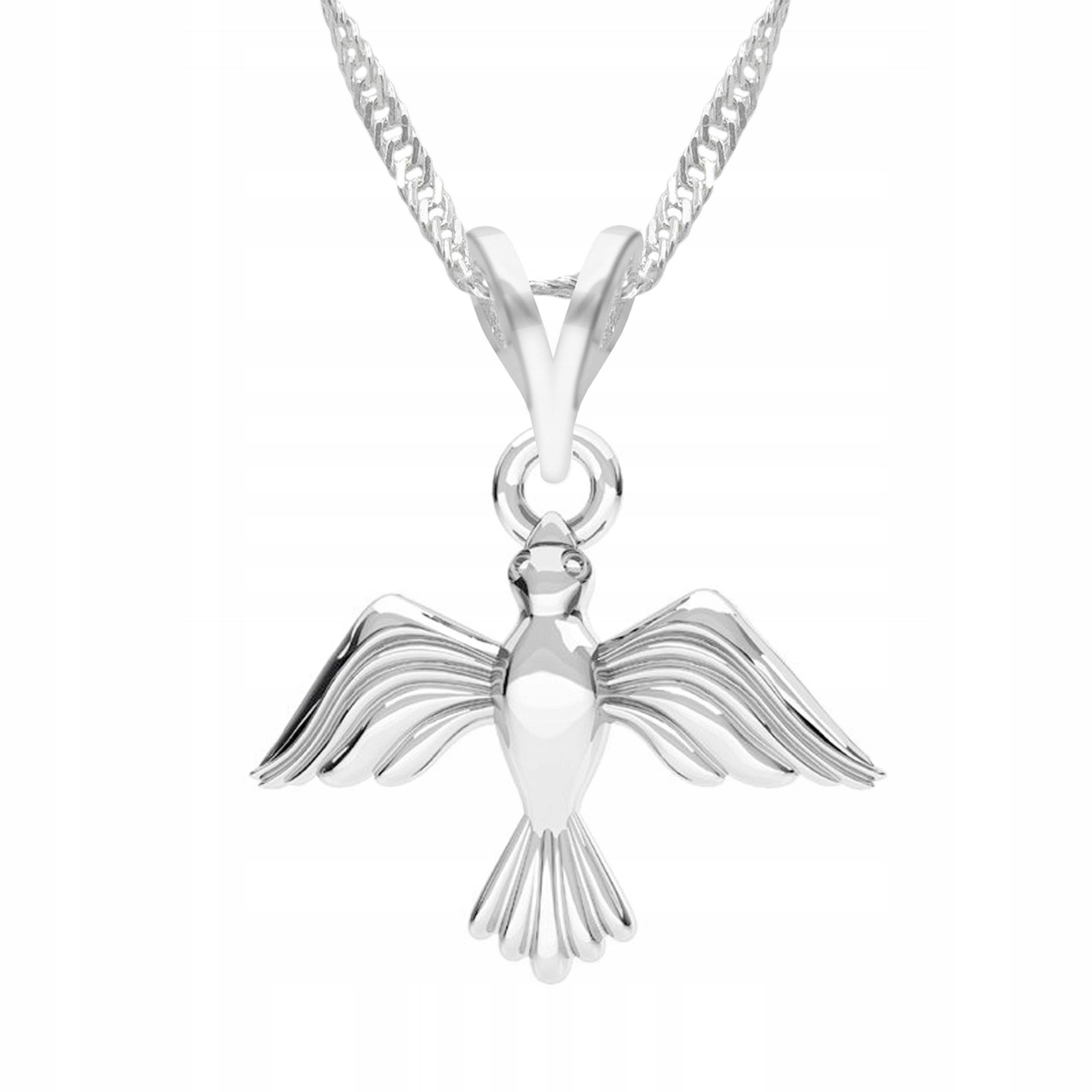 Stříbrný náhrdelník s ptákem Ptáček Vlaštovka Bird Vrabec Stříbro 925