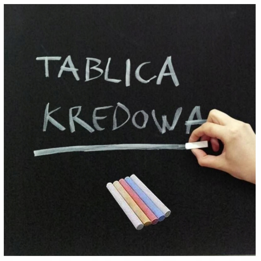 Tablica kredowa samoprzylepna folia 45x200 Kolor czarny