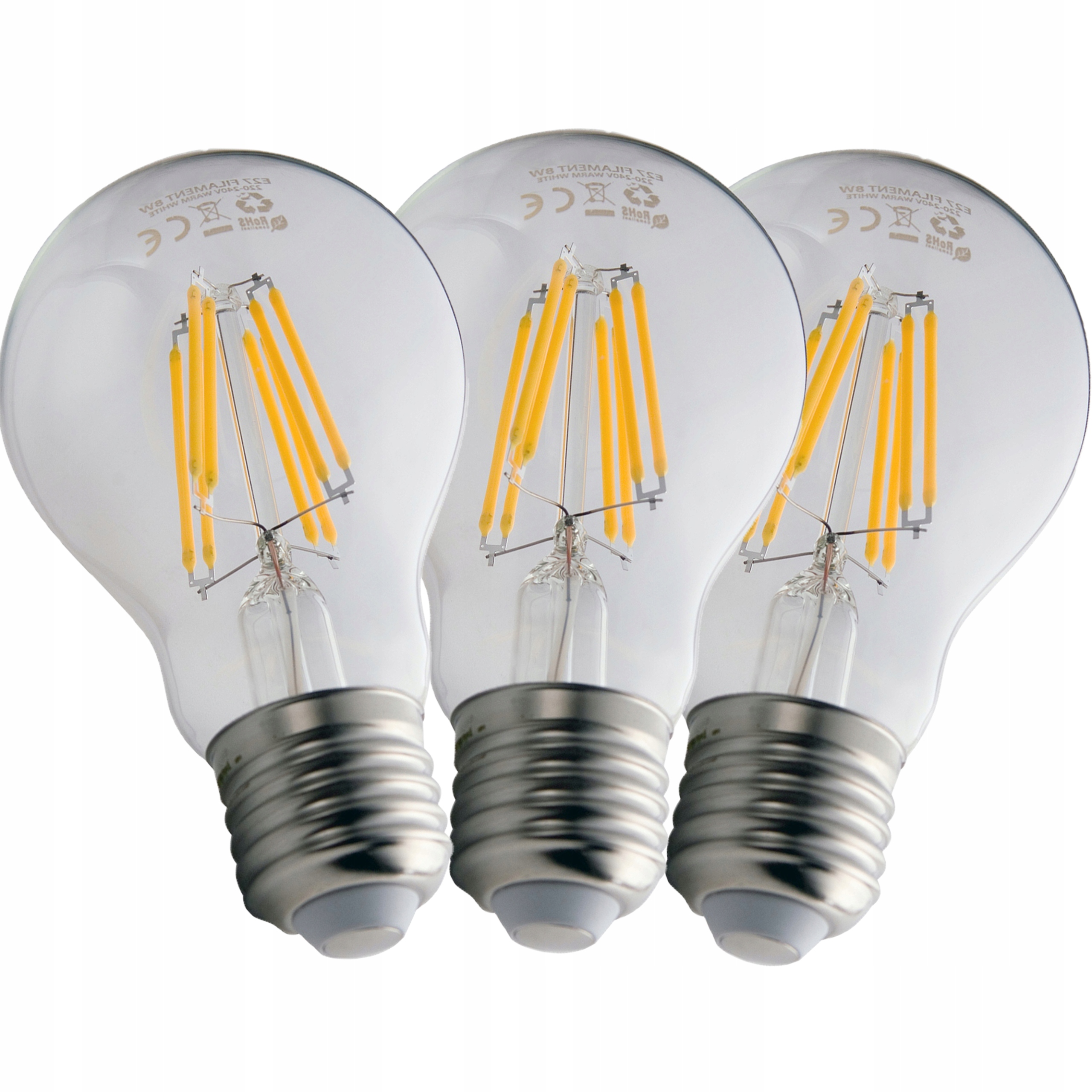 

3x Żarówka E27 Led Filament 8W 60mm edison Ozdoba