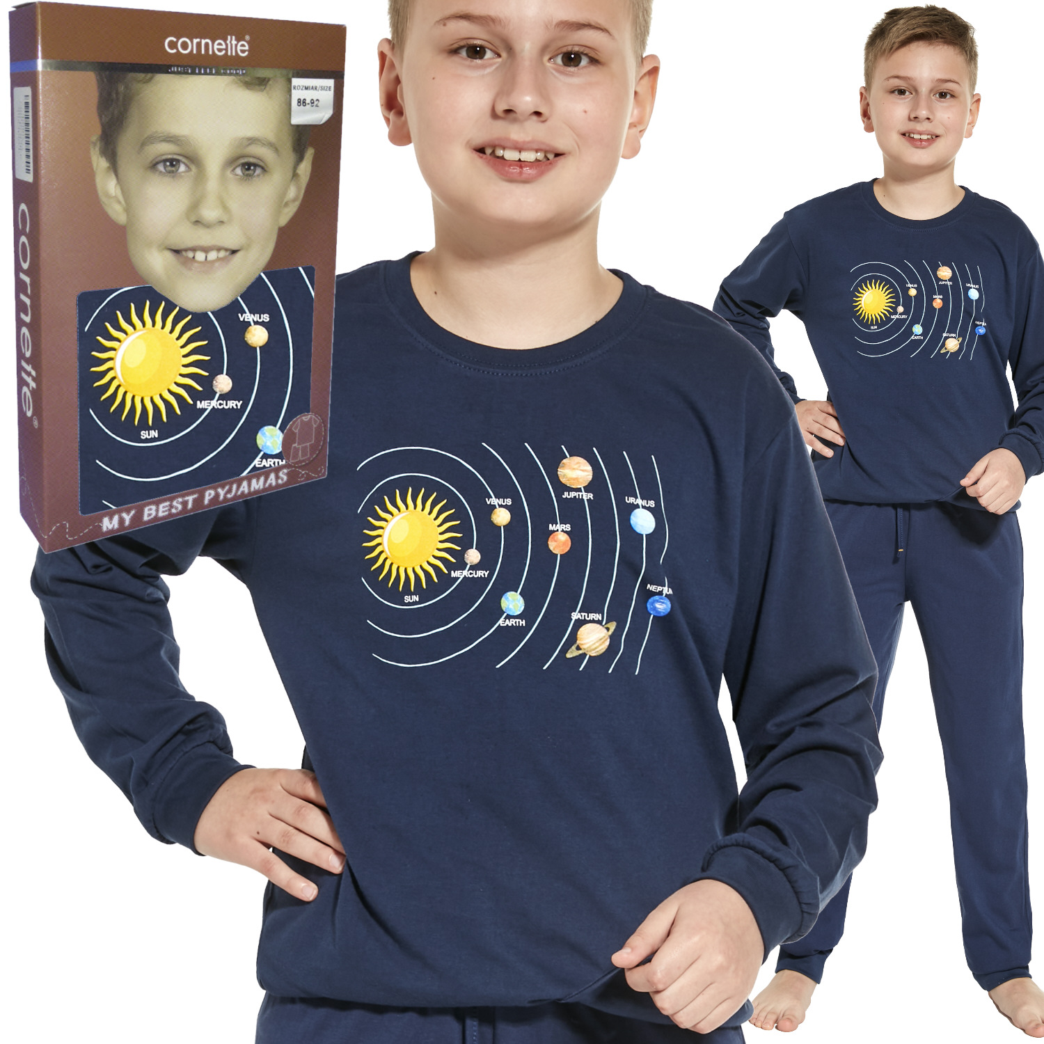 

Cornette piżama chłopięca 267/134 Solar System gra