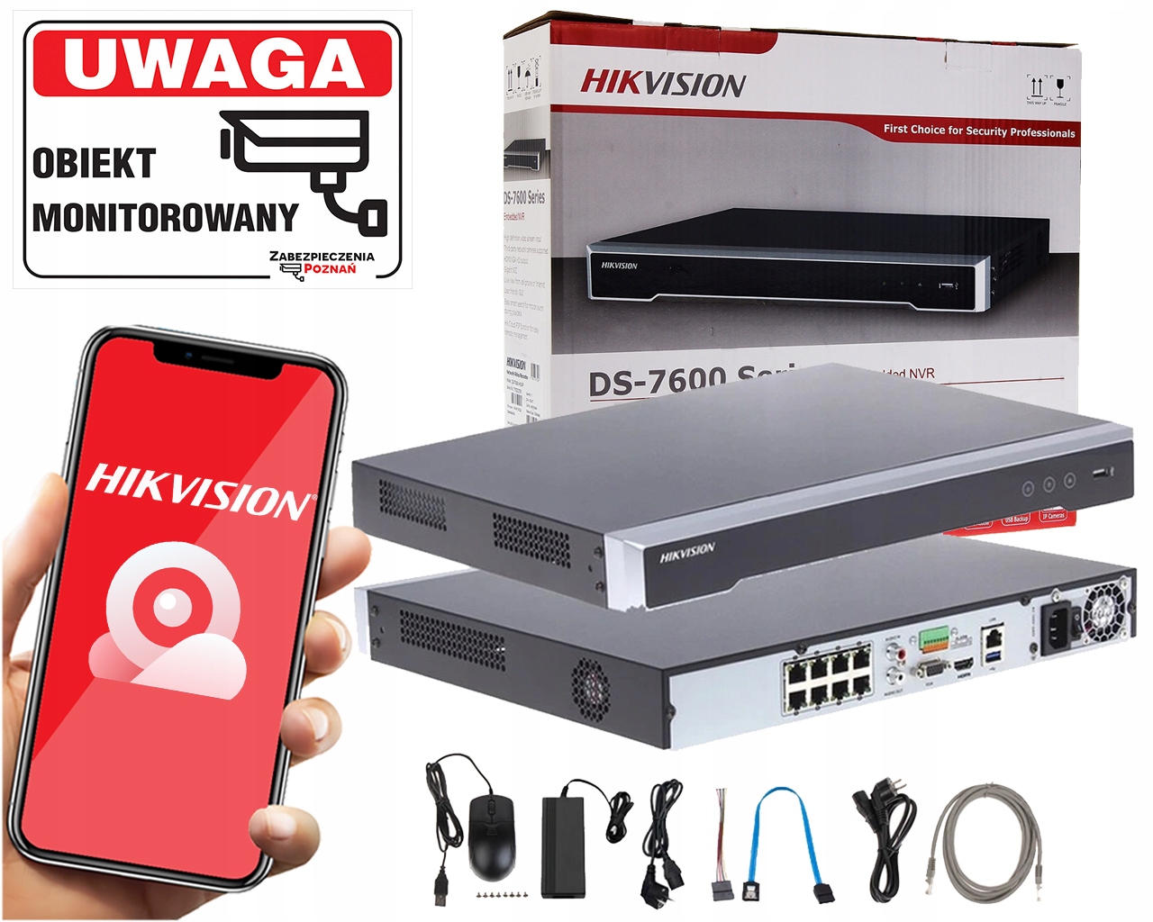 REJESTRATOR IP HIKVISION DS-7608NI-K2/8P Z POE 4K