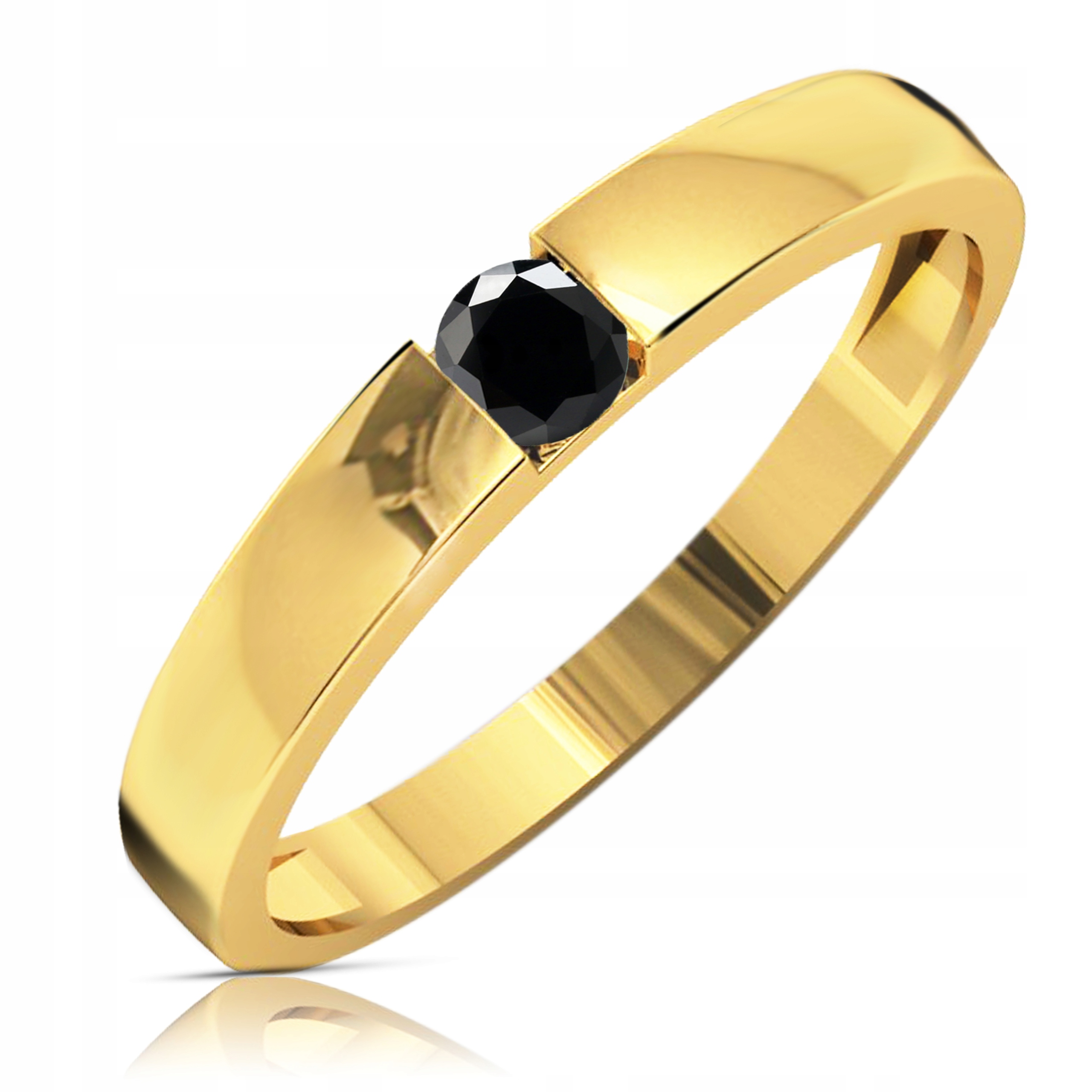 

Złoty Pierścionek Zaręczynowy 333 8K Cyrkonia r24