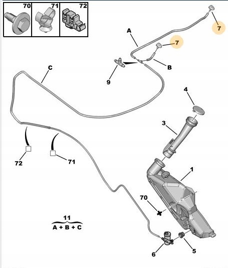 DYSZA SPRYSKIWACZA PEUGEOT 206 Numer katalogowy części 6438AV
