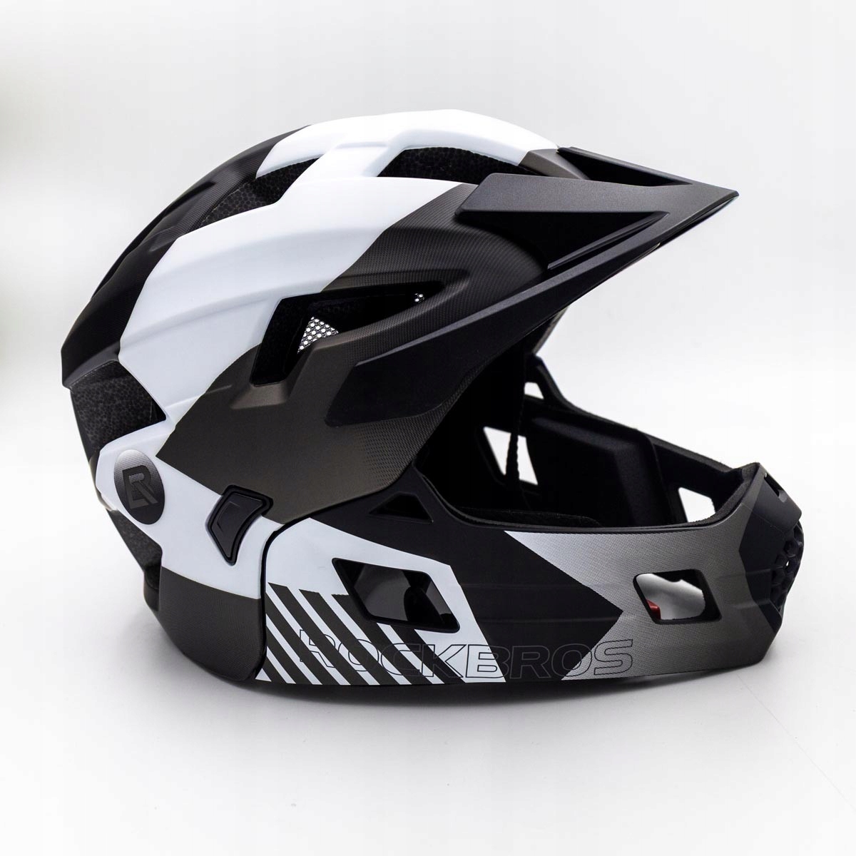 Dětská helma s odnímatelnou bradou Full Face off-road Rockbros TS-61 Šedá M