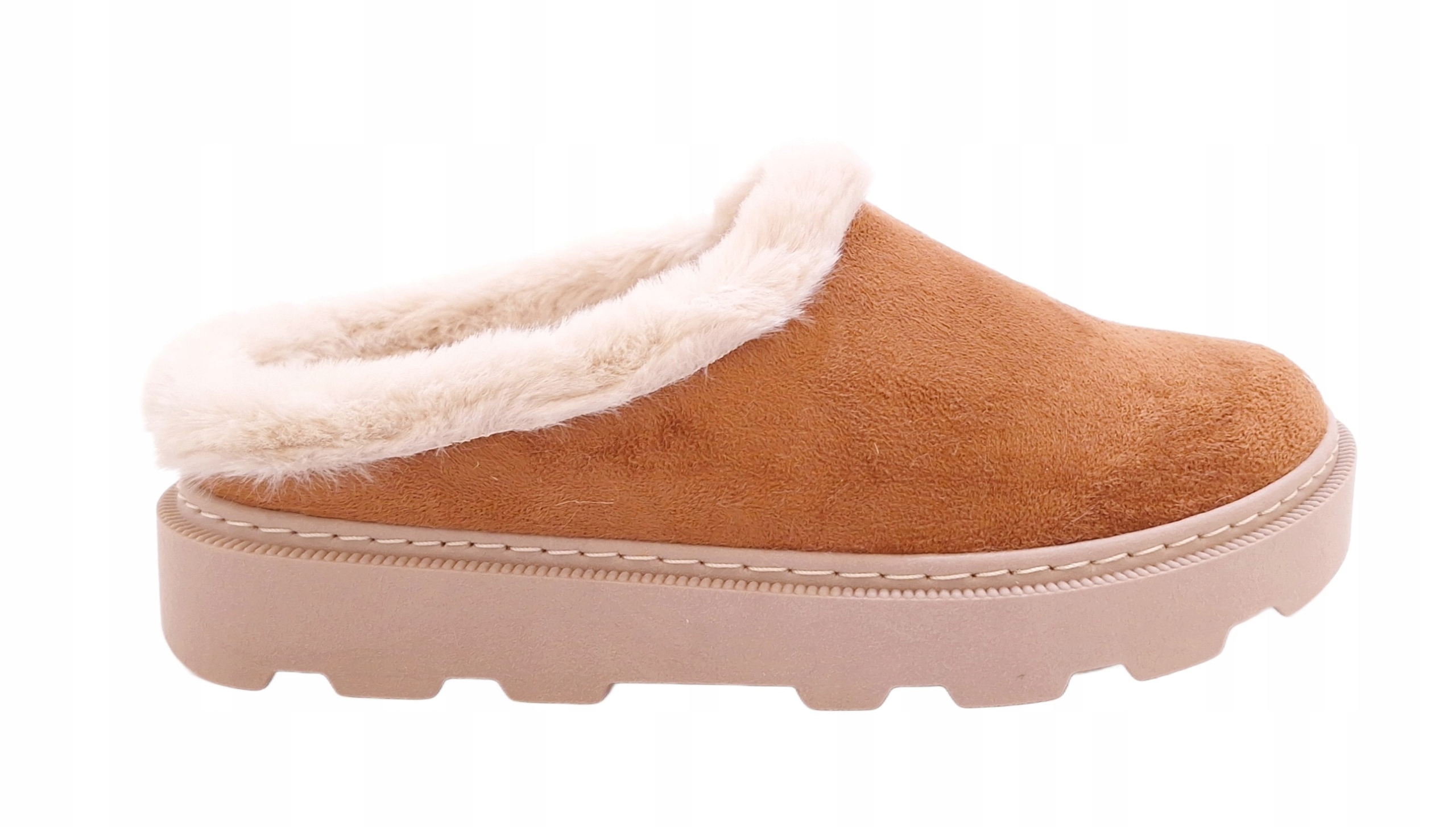 Dámské pantofle s kožešinou v hnědé barvě Sanital Flex 8650-1 r40