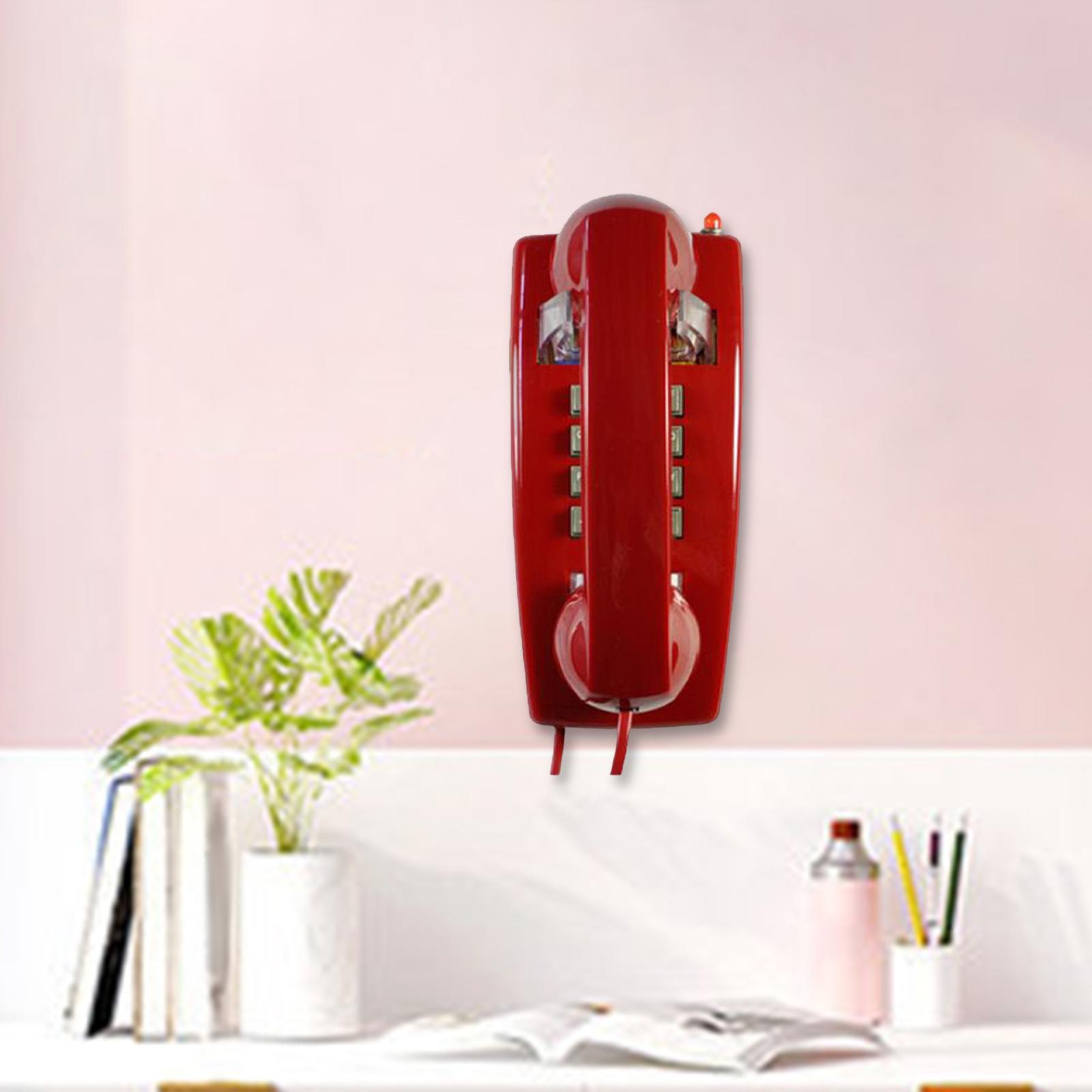 Telefon Ścienny Retro Stacjonarny Czerwony Kod producenta 4790267100