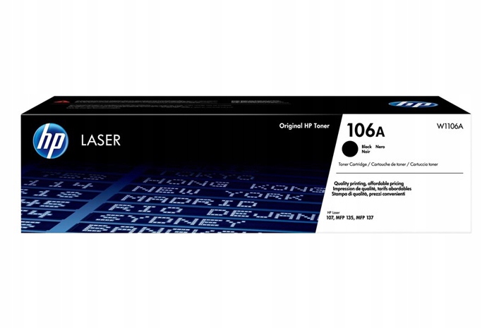 Originálny čierny toner Hp Laser 107, 135 Mfp, 137 Mfp (106A W1106A)