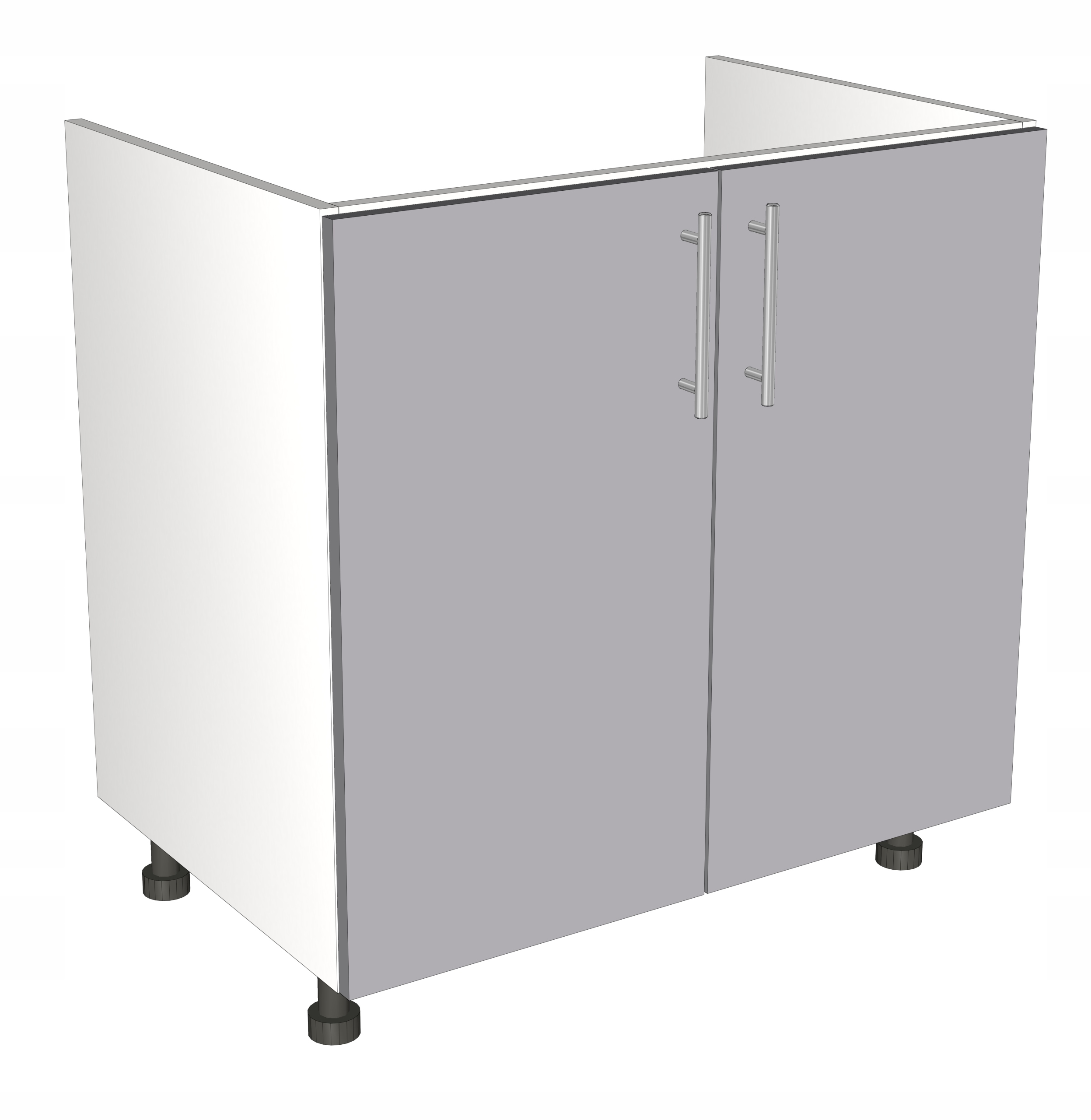 MEBLE KUCHENNE NAROŻNIK ZŁOŻONE BIAŁY Liczba elementów w zestawie 10