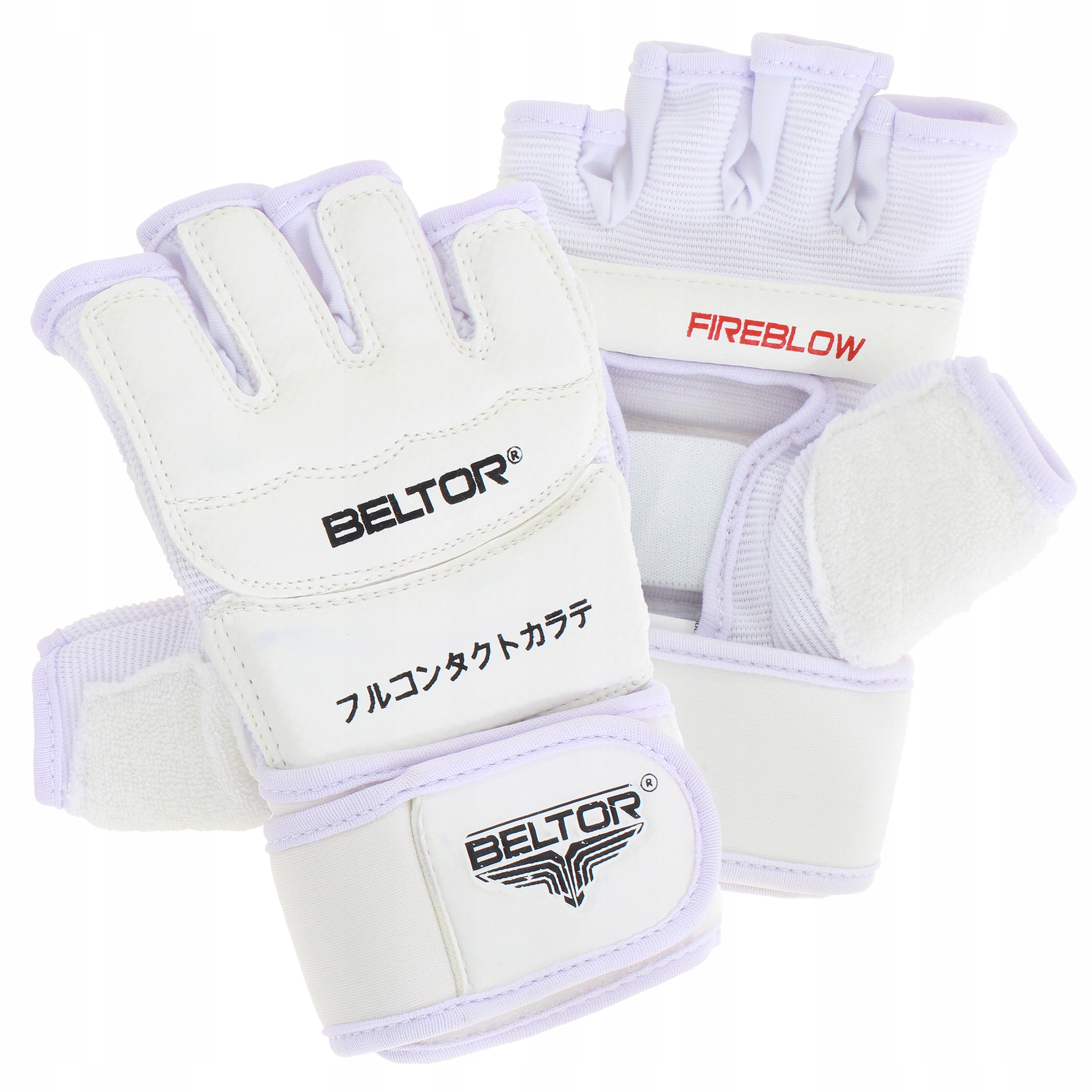 Beltor Rękawice Karate Ochraniacze Dłoni Pięści Fireblow Full Contact r. M