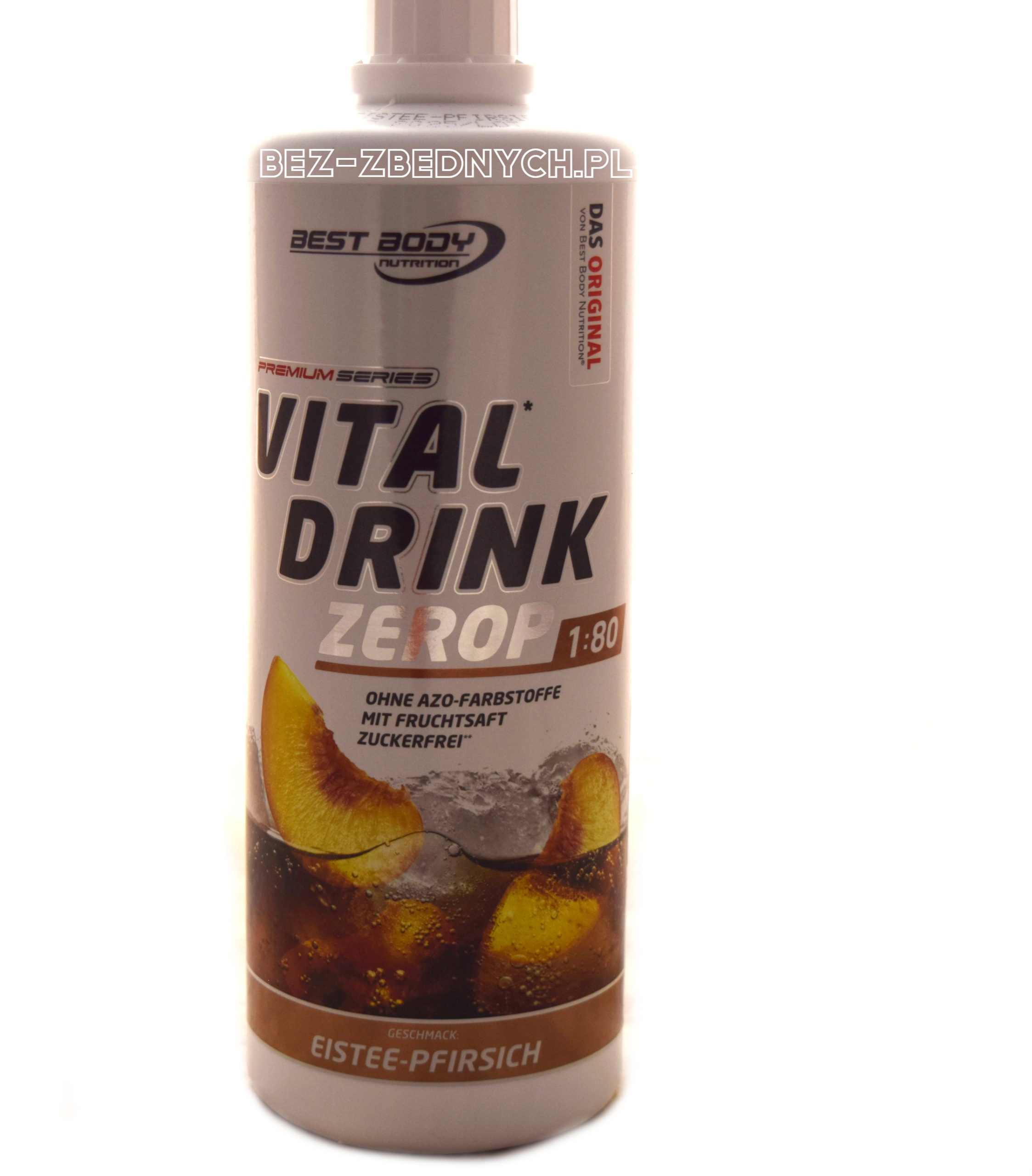 Levně Best Body Nutrition Low Carb Vital Drink 1000ml Nízkokalorický nápoj Vege Ice Tea Broskev
