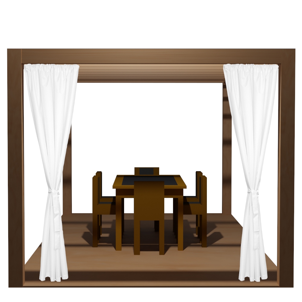 ZASŁONA OGRODOWA DO ALTANY 155X240 BIAŁY-TUNEL