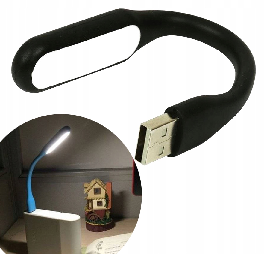 ELASTYCZNA LAMPKA 6xLED USB SILIKONOWA WYTRZYMAŁA