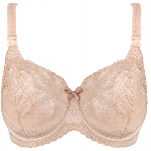 Nessa Mamma Lace N504 béžová krajka 65F Měkká podprsenka Na Kojení