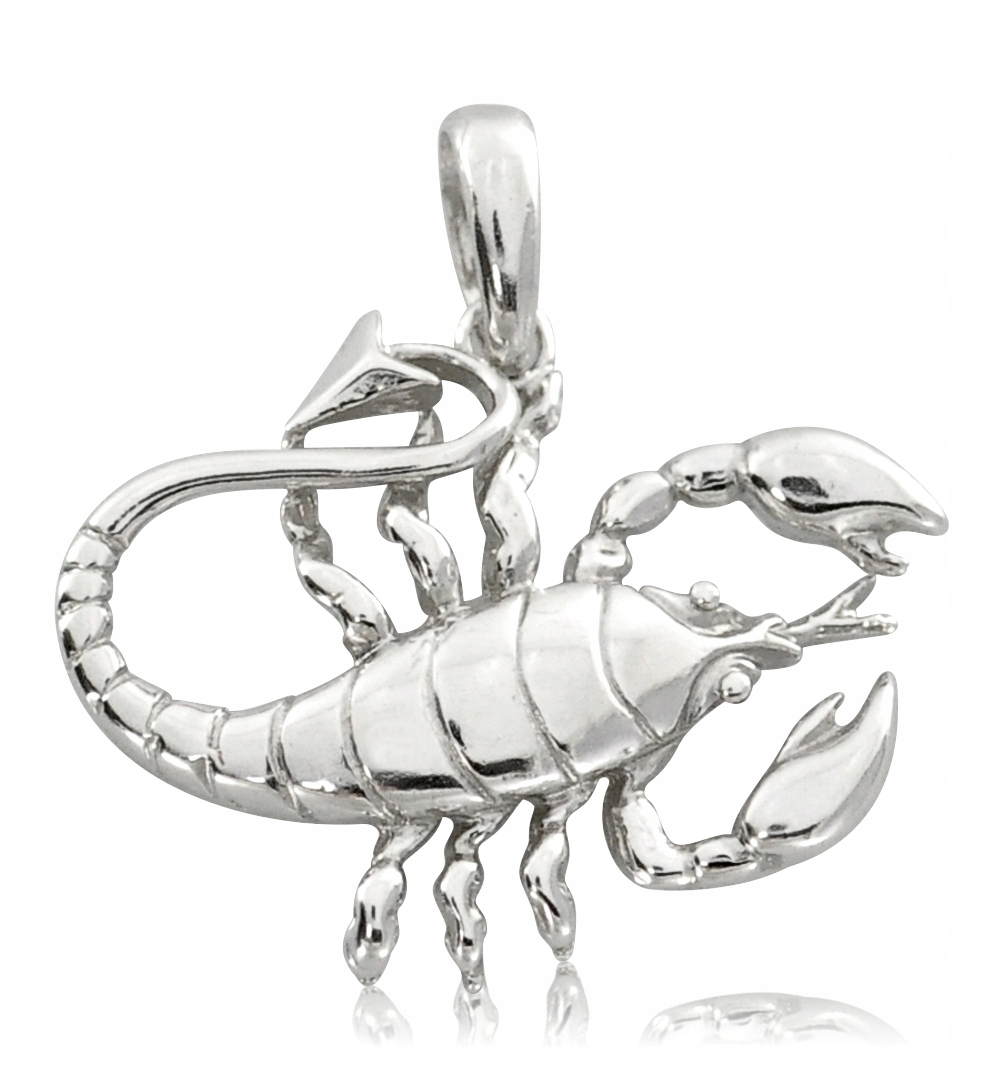 Velký Přívěsek Znamení Zvěrokruhu Štír Stříbro 925