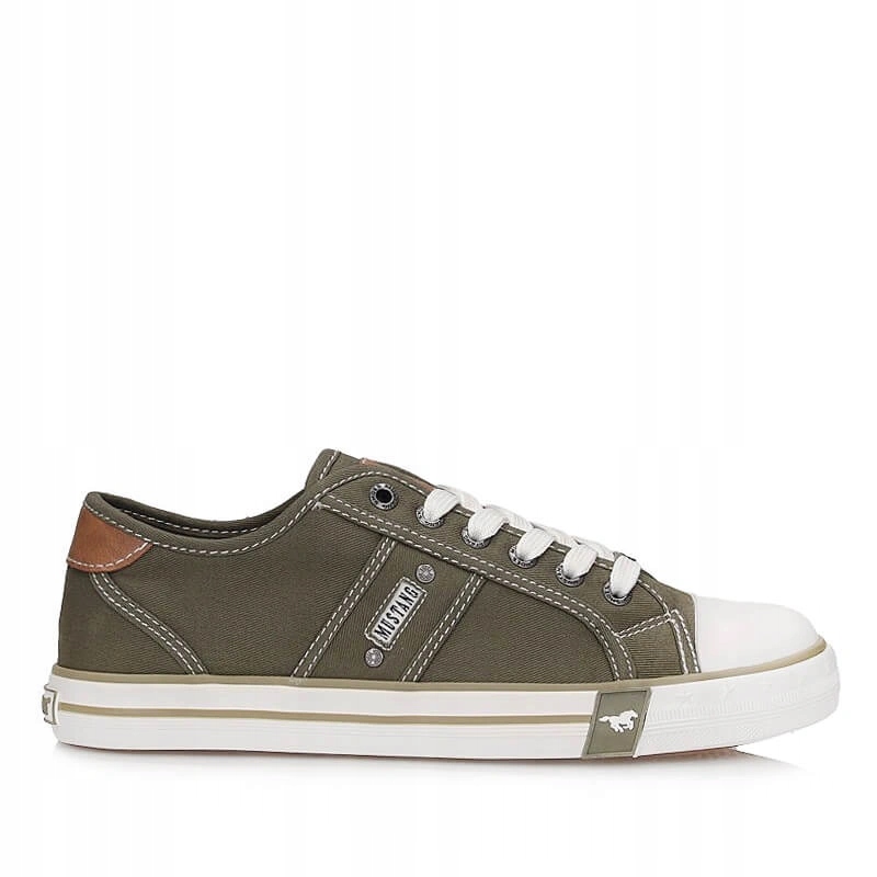 Dámské tenisky Mustang 26M0242007 khaki, zelené, šněrovací tenisky