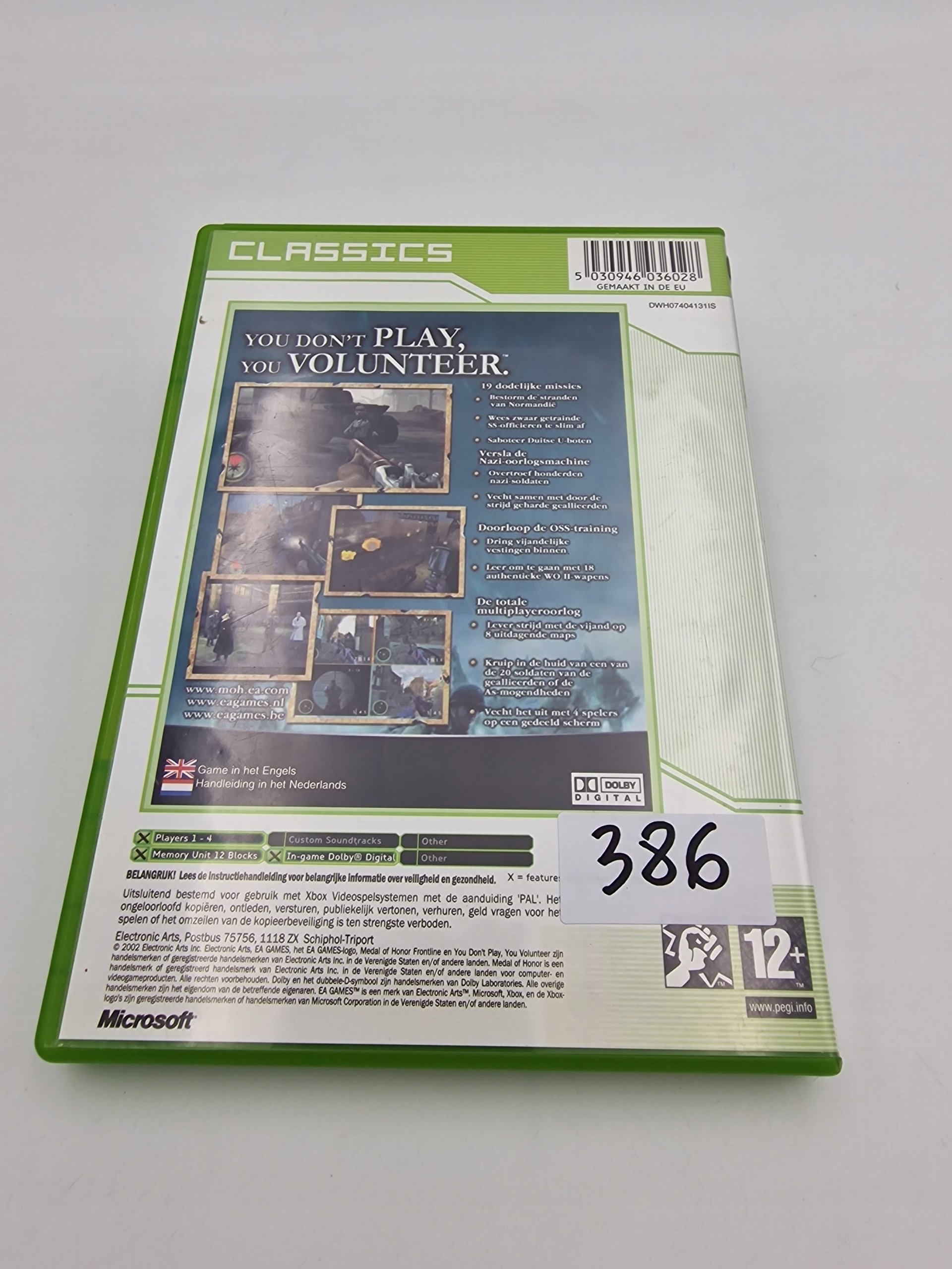 XBOX MEDAL OF HONOR FRONTLINE Platforma Microsoft Xbox