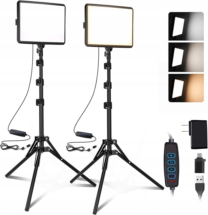 Arsoer 2x Led panel 15W 2800-6500K sada foto osvětlení