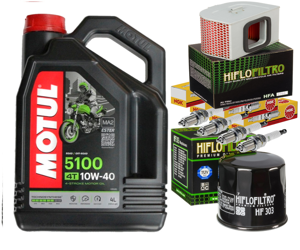 ZESTAW OLEJ MOTUL 5100 10W40 +FILTRY ŚWIECE HONDA CB750 92-01 SEVEN FIFTY