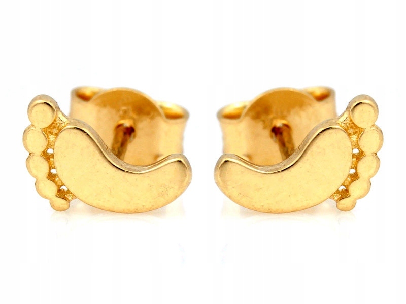 Zlaté Náušnice "Foot" z 585 pr 1,01g pro ženy jako dárek
