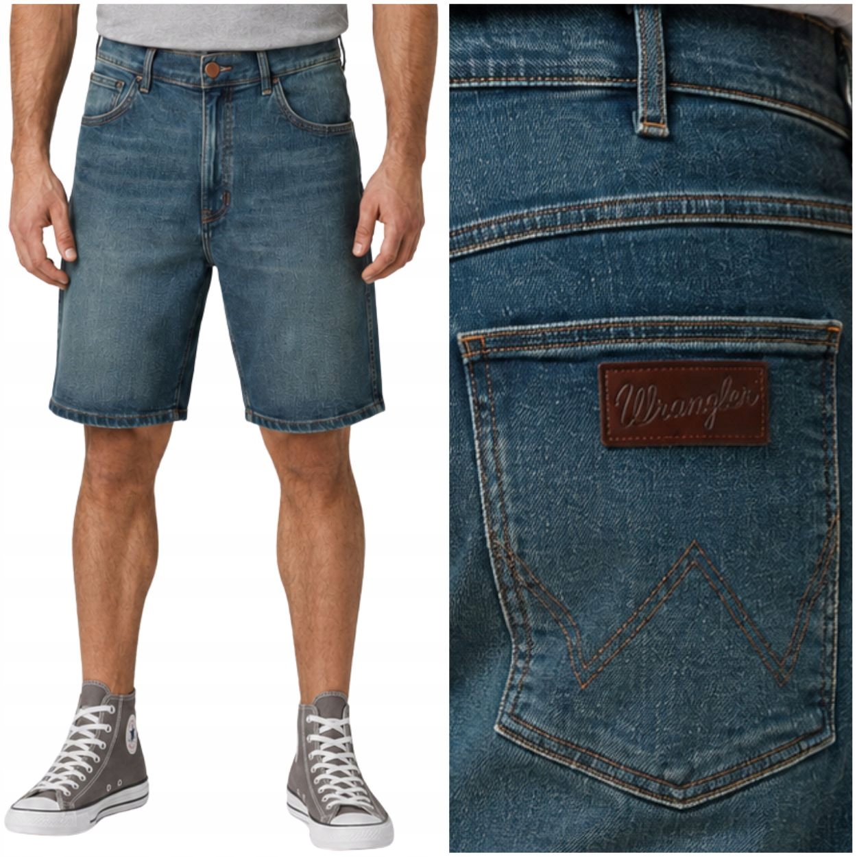 Wrangler Frontier Short Solar volné krátké kraťasy džínové šortky W34