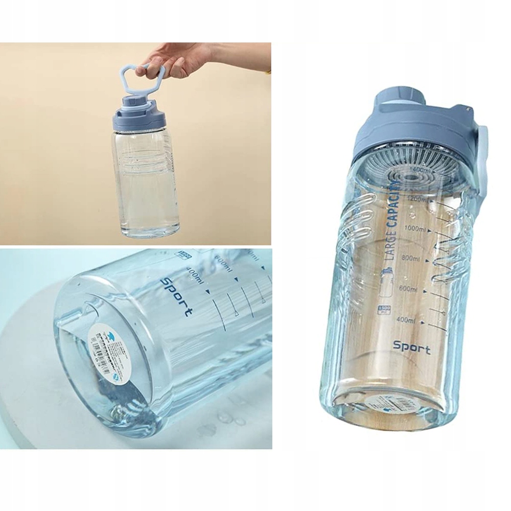 BIDON BUTELKA NA WODĘ WATER BOTTLE 1.5L PRZENOŚNY Pojemność 1500 ml