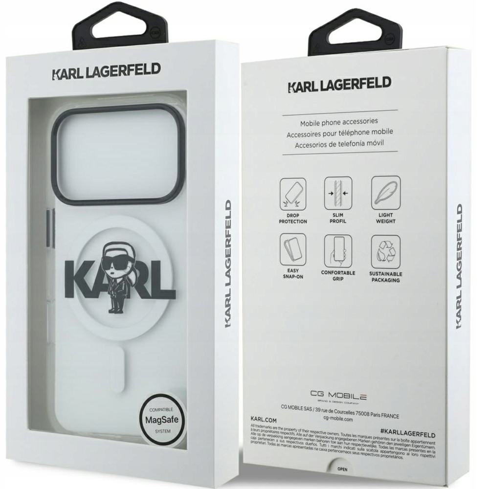 Etui Karl Lagerfeld IML Karl Sketch Logo MagSafe do iPhone 17 Pro Karl
