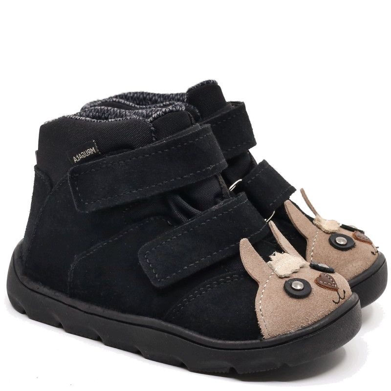 Mrugała Neko 6124 Alpaca Black trzewiki barefoot dziecięce czarne 25