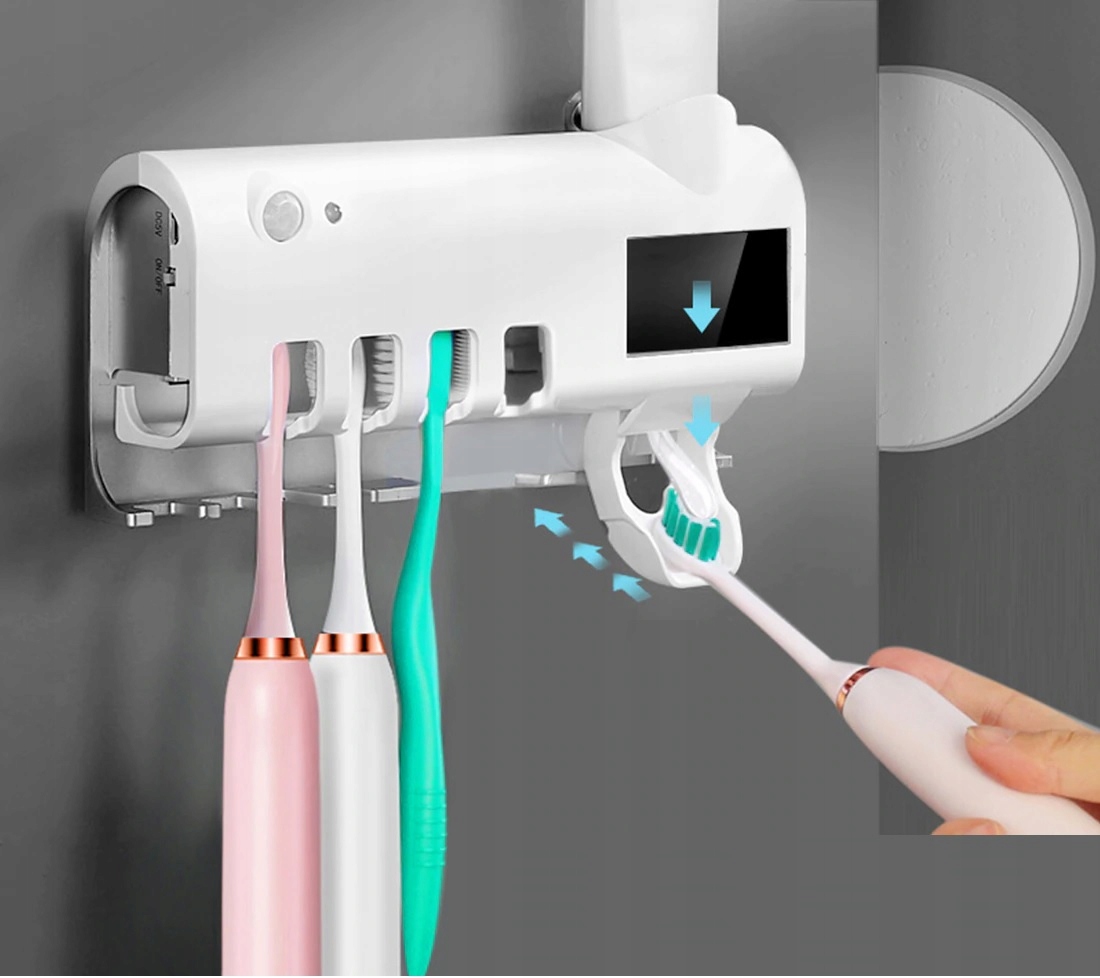 Wieszak sterylizator UV szczoteczek dozownik pasty EAN (GTIN) 9333181686895