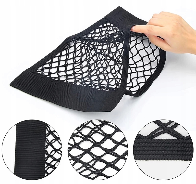 PORZĄDNA PODWÓJNA SIATKA DO BAGAŻNIKA RZEP PRZYCZEPIANA BAGAŻNIK 50x25 CM Numer katalogowy producenta SDB2550