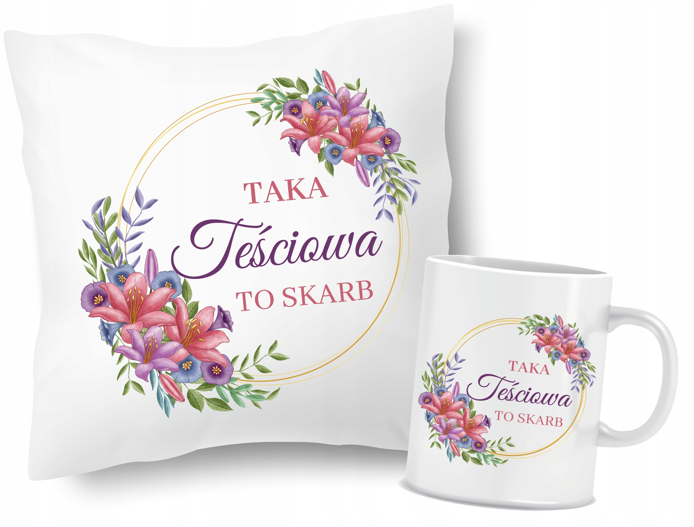 

Zestaw Poduszka + Kubek Teściowa na prezent