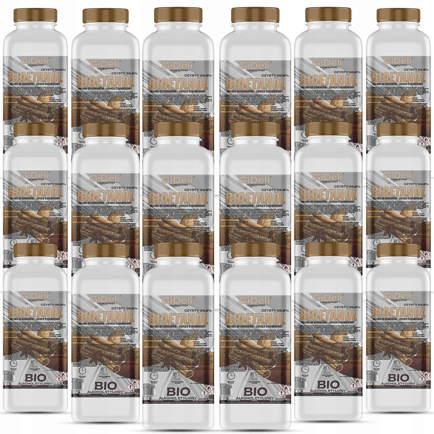 Bioetanol do krbu 18x1L s vůní skořice biopalivo