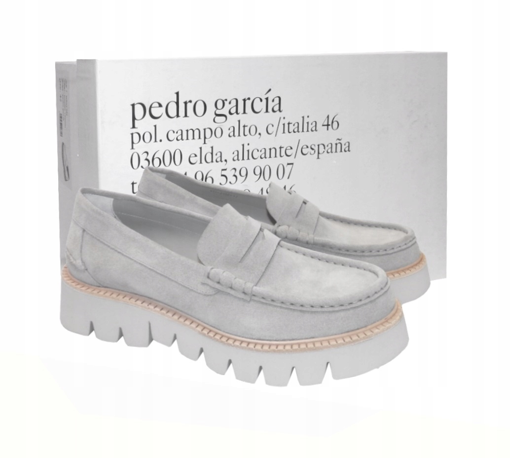 Boty Mokasíny semišové přírodní kůže Pedro Garcia Sebas-ida vel. 42