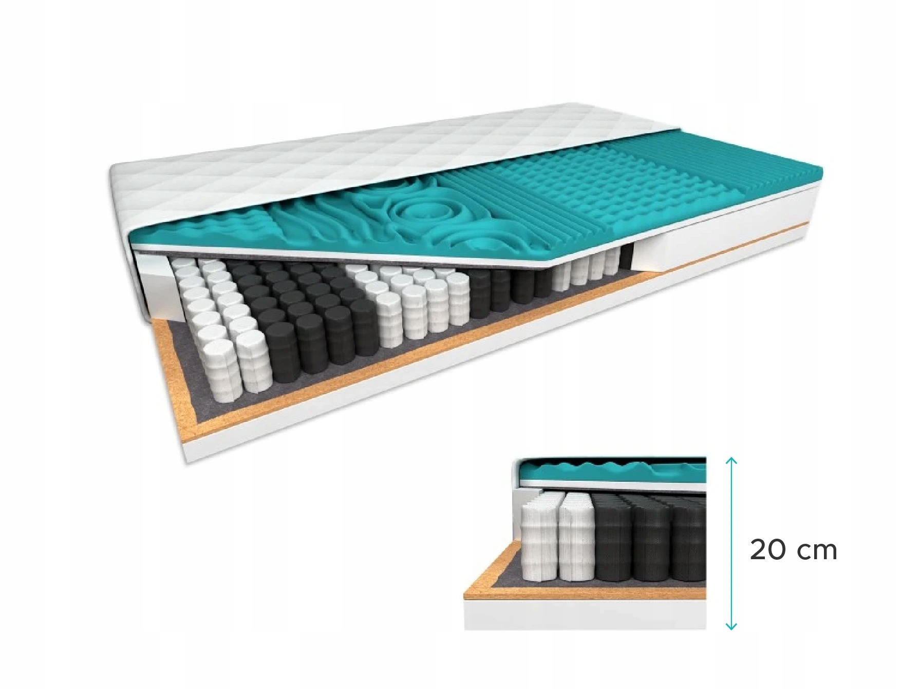 Kokosová matrace Coco Maxi 20 cm 90 x 200 cm Ochrana matrace: Bez chrániče