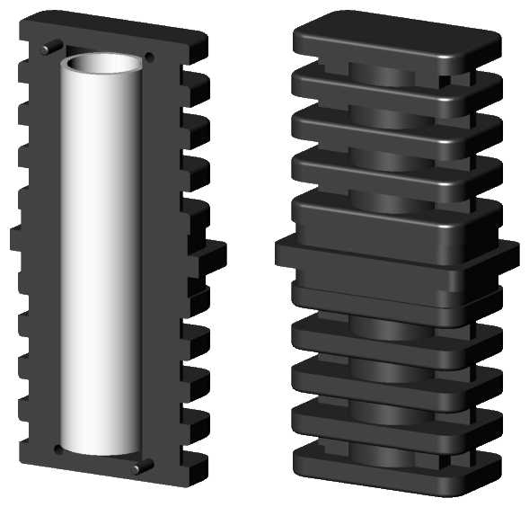 

Łącznik plastikowy profili aluminiowych 50x30x2