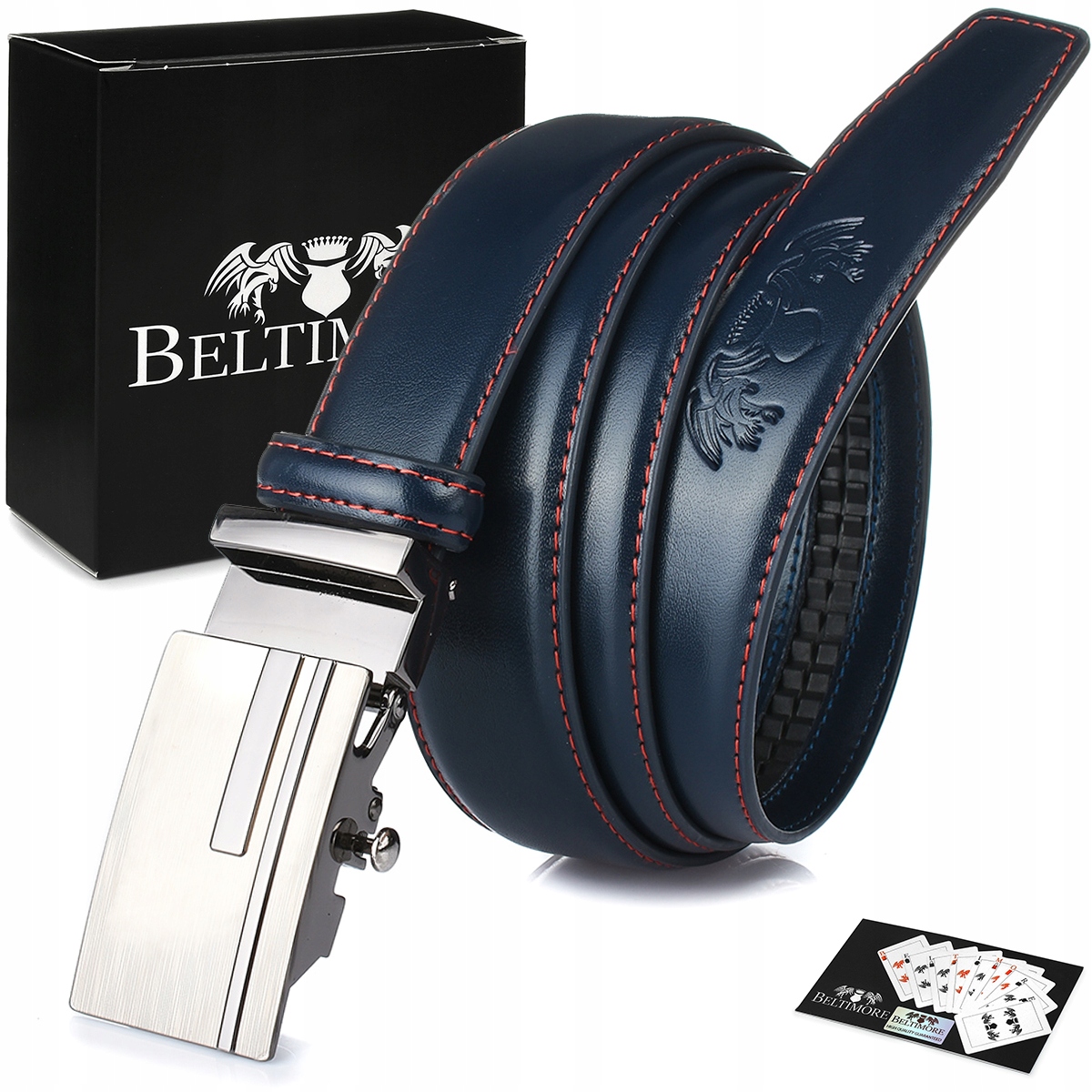 

Beltimore pasek ze skóry naturalnej licowej wąski