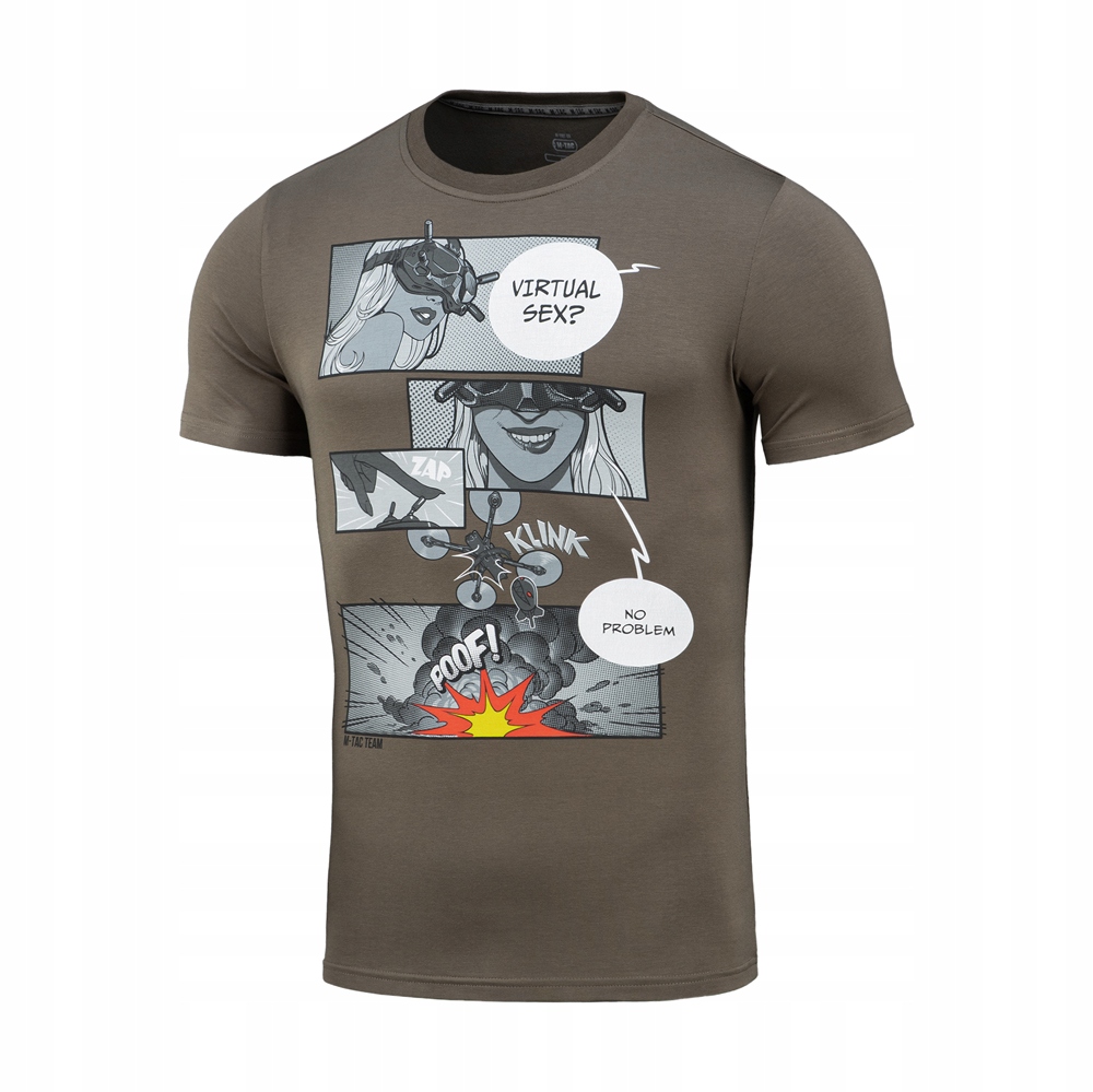 M-Tac Koszulka T-shirt Bawełna Wojskowa Comics Drone Girl Dark Olive Xs