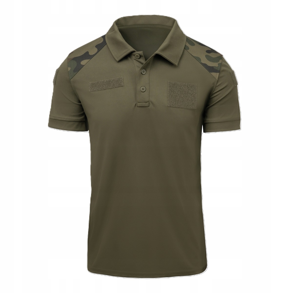 Tričko Vojenské Polo Helikon Olive green/PL Woodland -L
