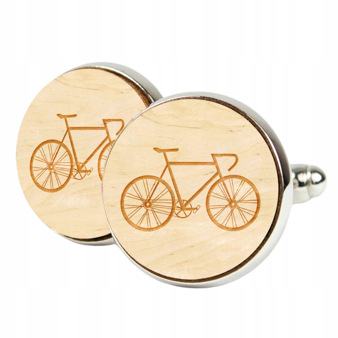 Męskie Spinki do mankietów koszuli dla fana rowerów - Rower + pudełko