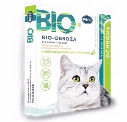 

Bio Obroża dla kotów 35 cm Pchły / Kleszcze Pess