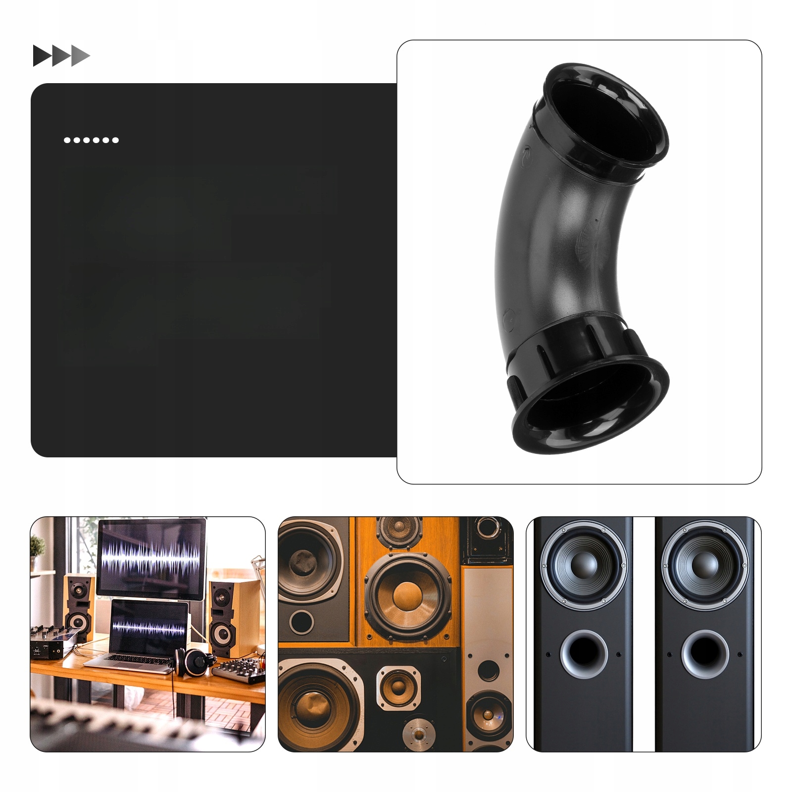 PRZENOŚNY GŁOŚNIK SOUND BAR SAMOCHÓD VOICE HOLE Kolor czarny