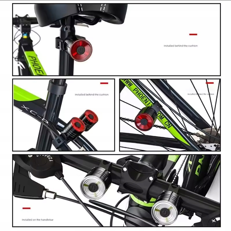 MOCNA LAMPKA LED ROWEROWA 200lm TYLNA OKRĄGŁA WODOODPORNA Marka DSJ