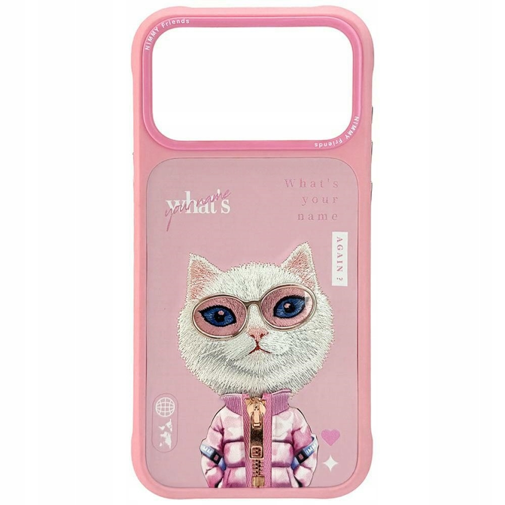 Pouzdro Nimmy Cool&Cute 2.0 Cat pro iPhone 17 Pro Max, růžové
