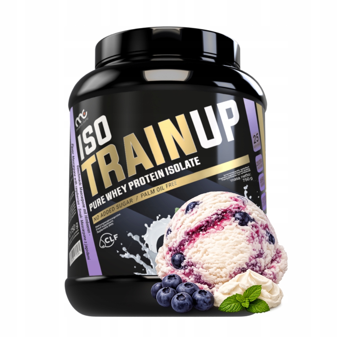 Muscle Clinic Iso Train Up 750 g Wpi proteinový izolát mascarpone s borůvkami