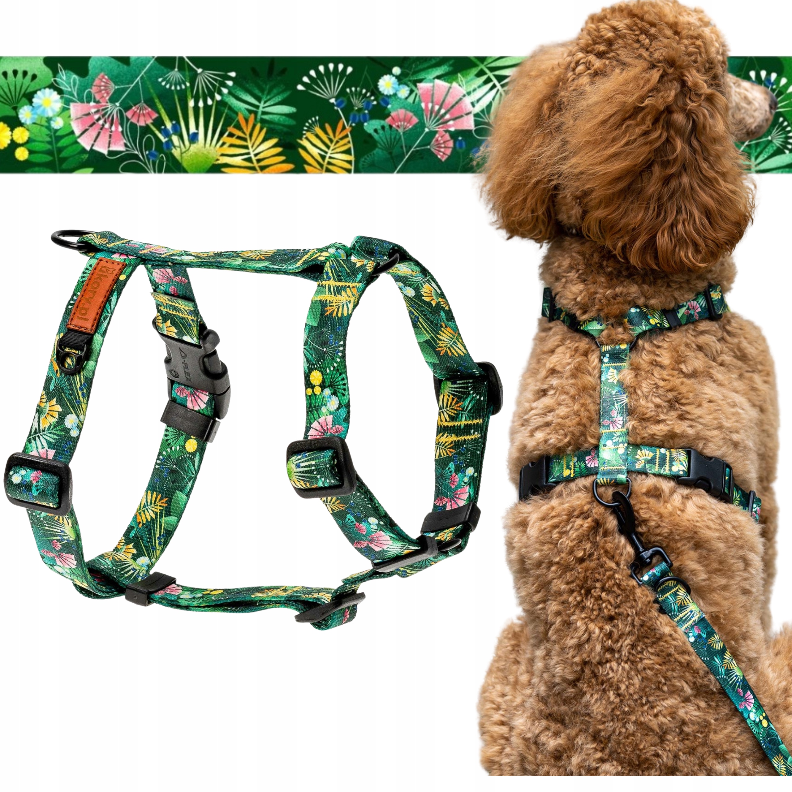 Levně Postroj typu Guard nastavitelný malý pes teriér S/m 20 mm Ukory s potiskem