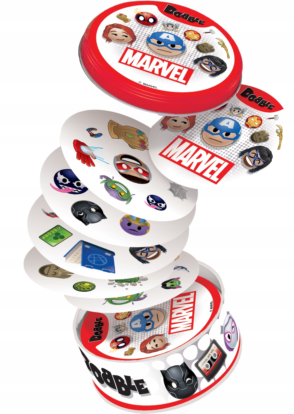 Dobble Marvel Emoji Wiek gracza 5-7 lat 8-11 lat 12-14 lat 15-18 lat 18+
