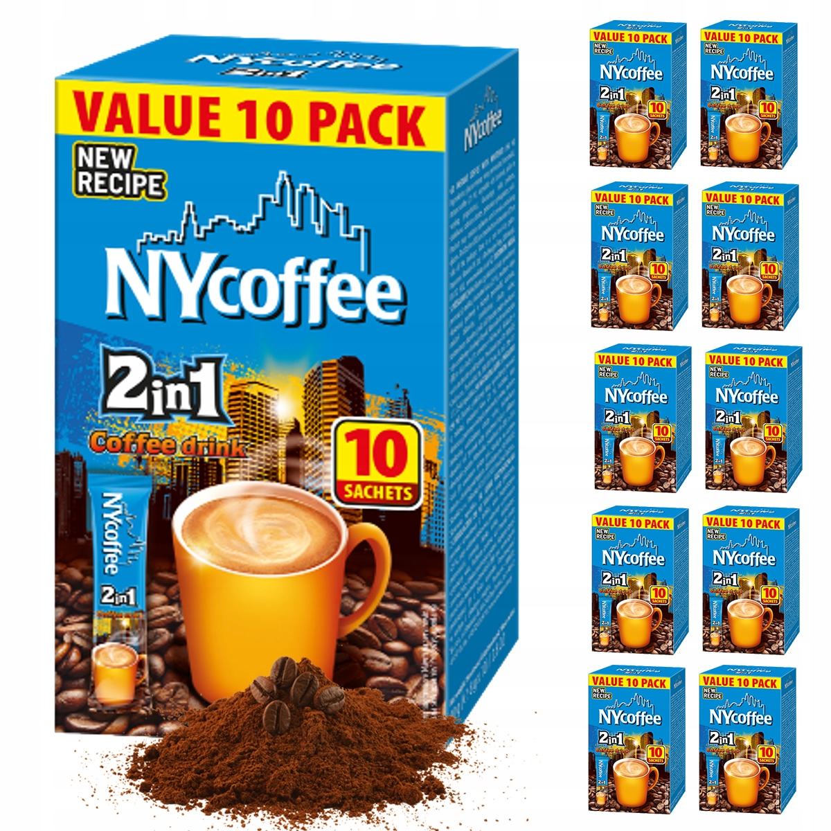 Kawa Rozpuszczalna Instant Napój Kawowy 2in1 2w1 Coffe NYcoffe 10szt
